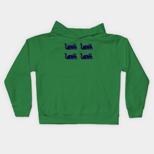 Moody blue cat moods Kids Hoodie